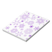 paarse sneeuwvlokken notitieblok (Linkerzijde)