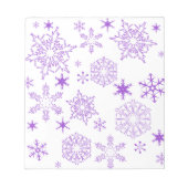 paarse sneeuwvlokken notitieblok (Voorkant)
