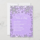 Paarse sneeuwvlokken Wensen voor Baby shower Kaart (Voorkant)
