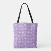 Paarse sneeuwvlokpatroon Canvas tas (Achterkant)