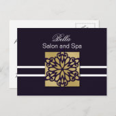 paarse sneeuwvlokzaken Dank u Kaarten (Voorkant / Achterkant)