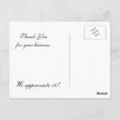 paarse sneeuwvlokzaken Dank u Kaarten (Achterkant)