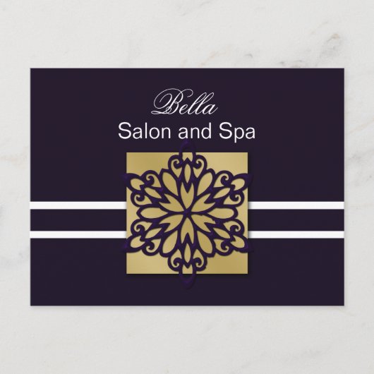 paarse sneeuwvlokzaken Dank u Kaarten (Voorkant)