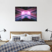 Paarse-snelheidslijnen kruispatroon canvas afdruk (Insitu (Slaapkamer))
