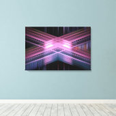 Paarse-snelheidslijnen kruispatroon canvas afdruk (Insitu (Houten vloer))