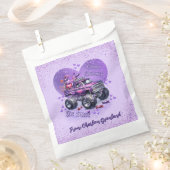Paarse Snoep Crusher Be Mine Monster Truck Bedankzakje (Geknipt)