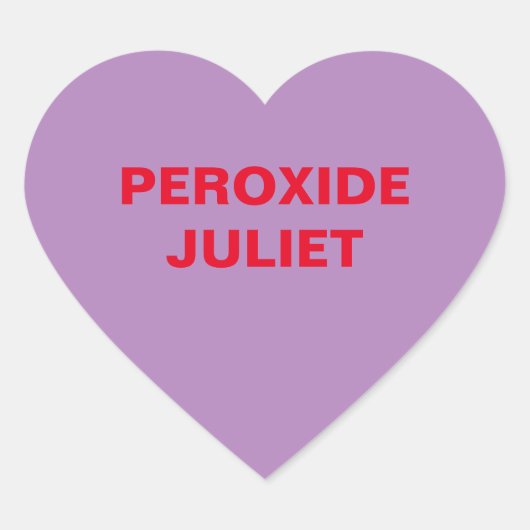 Paarse Snoep hart Sticker (Voorkant)