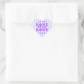 Paarse Snoep Streep LIEFDE ZOETE LIEFDE sticker (Tas)