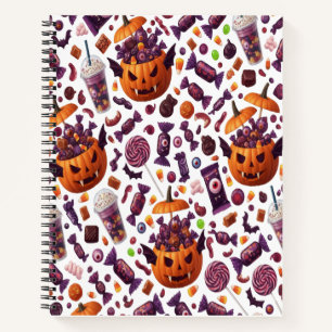 Paarse Snoep voor Dracula Gothic Halloween Notitieboek