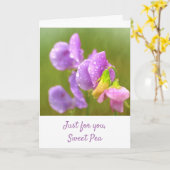 Paarse snoepgoed kaart (Gele Bloem)