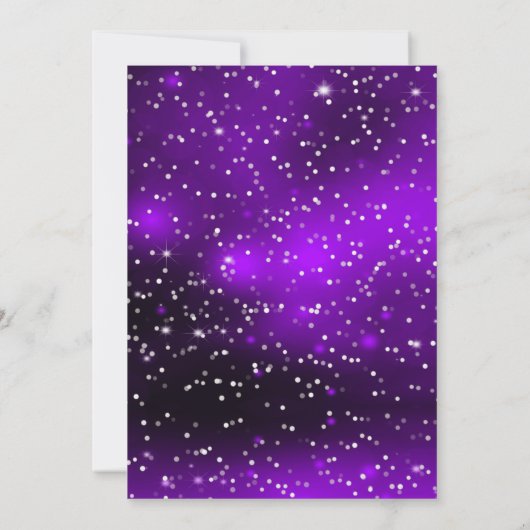 Paarse Snow Bauble-kerstfeestdag Kaart (Achterkant)