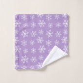 Paarse Snowflake Bath-handdoekset Bad Handdoek (Wasdoekje)