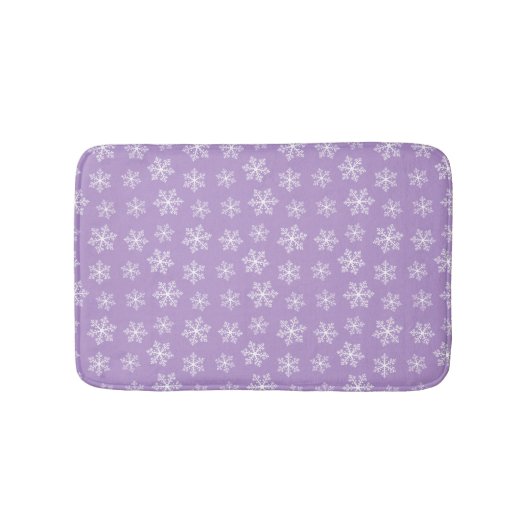 Paarse Snowflake Bath Mat (Voorkant)
