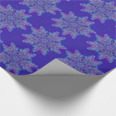 Paarse Snowflake Cadeaupapier (Hoek)