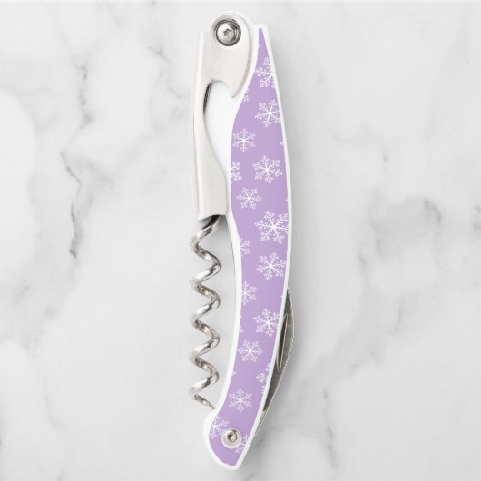 Paarse Snowflake Corkschroef Kurkentrekker (Voorkant)