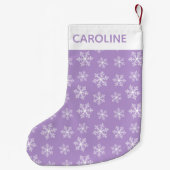 Paarse Snowflake-kerststaart Kleine Kerstsok (Achterkant)