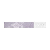 Paarse Snowflake Swirls Holiday Adresetiketten (Individueel)