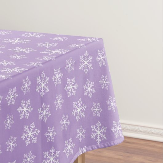 Paarse Snowflake Tablecloth Tafelkleed (Voorbeeld)
