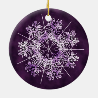 Paarse Snowflake Tree Ornament