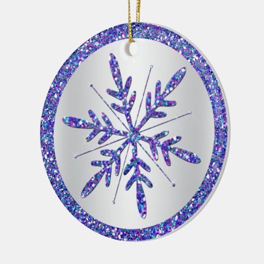 Paarse Snowflake Wedding Foto Keepomwille Ornament (Links)