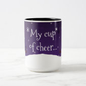 Paarse Snowman Winter Scene Kerstmis Mok (Center)