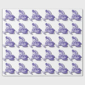 Paarse Snowmobiler Cadeaupapier (Vlak)