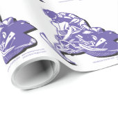 Paarse Snowmobiler Cadeaupapier (Rol Hoek)