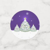 Paarse Snowy-Confetti voor kerstboomtafeltafeltjes Confetti (Kleine voorkant)