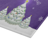 Paarse Snowy-kerstboomkapper Snijplank (Hoek)