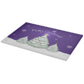 Paarse Snowy-kerstboomkapper Snijplank (Hoek)