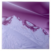 Paarse Snowy Mountain Trivet Tile Tegeltje (Voorkant)