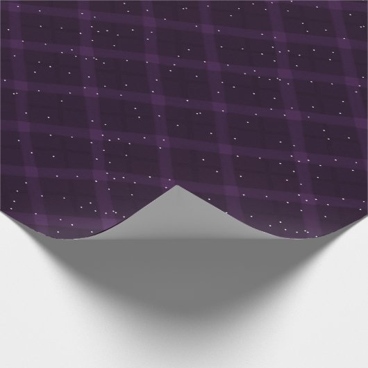 Paarse Snowy Pset Cadeaupapier (Hoek)