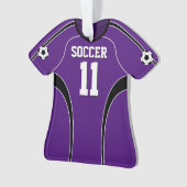 Paarse Soccer Jersey Ornament (voorkant)