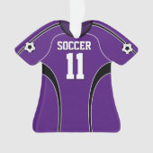 Paarse Soccer Jersey Ornament (voorkant)