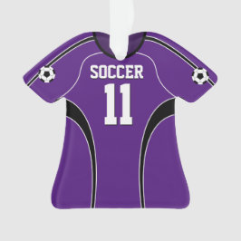 Paarse Soccer Jersey Ornament