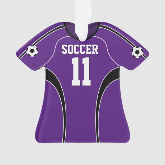Paarse Soccer Jersey Ornament (voorkant)