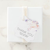 Paarse Soft Blush Elegant Flowers Bedankt Bedankjes Labels (In situ)