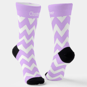 Paarse sokken Zig Zag ontwerp