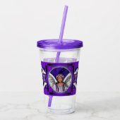 Paarse sol acryl drinkbeker (Achterkant)