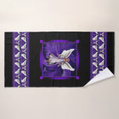 Paarse sol badhanddoek (Badhanddoek)