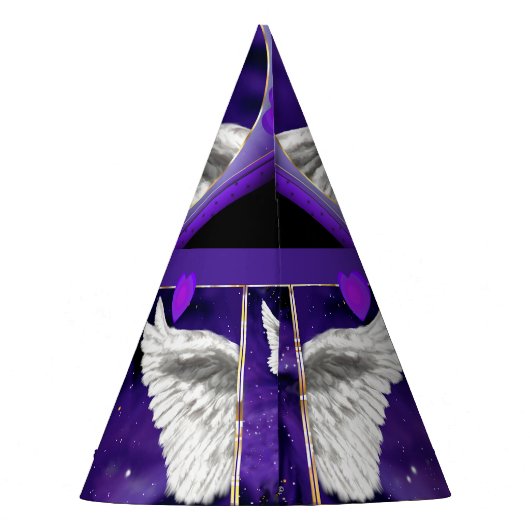 Paarse sol feesthoedjes (Achterkant)