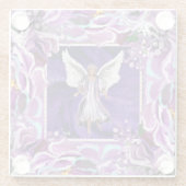 Paarse sol glazen onderzetter (Achterkant)