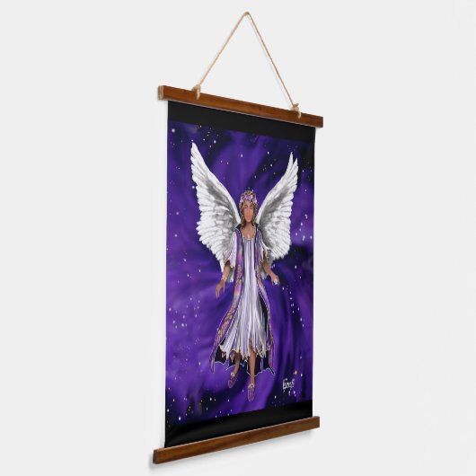 Paarse sol hangend wandkleed (Gebogen)