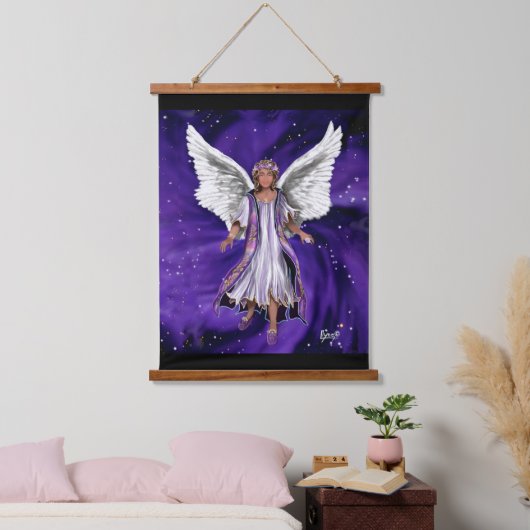 Paarse sol hangend wandkleed (Slaapkamer)