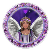 Paarse sol keramische knop (Voorkant)