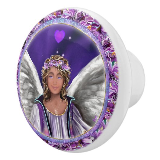 Paarse sol keramische knop (Rechts)