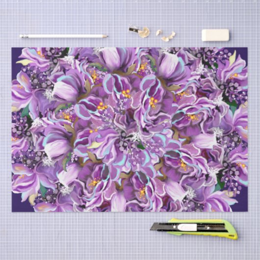 Paarse sol tissuepapier (Craft)