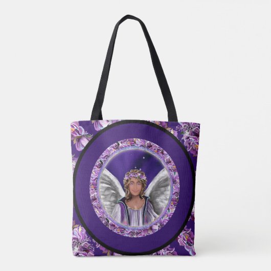 Paarse sol tote bag (Achterkant)