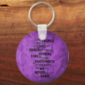 PAARSE SOMMIGE MENSEN VERLATEN VOETPRINES OP UW HA SLEUTELHANGER (Voorkant)