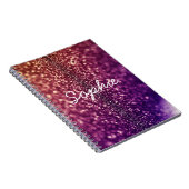 Paarse SOPHIE kristal glitter notebook Notitieboek (Rechterzijde)